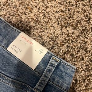 Lover + Vet High-Rise Palazzo Jeans — Light Blue